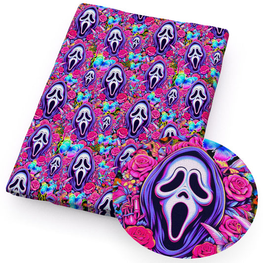 flowerfloral butterfly skull ghost skeleton bones halloween fabric