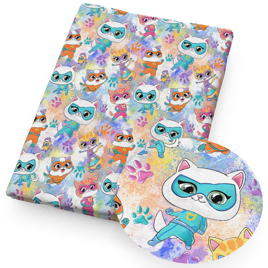tie dye foot print paw fabric