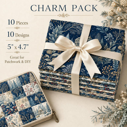 10Pc/Set Christmas Series Bird Leaves Fat Quarter Fabric, Pre-Cut Square Fabric Assort, Fabric Set, Craft Fabric, Handmade DIY Patchwork Fabric,Home Quilting Sewing Fabric, Packaging Fabric, Scrapbooking Craft Hobbyist