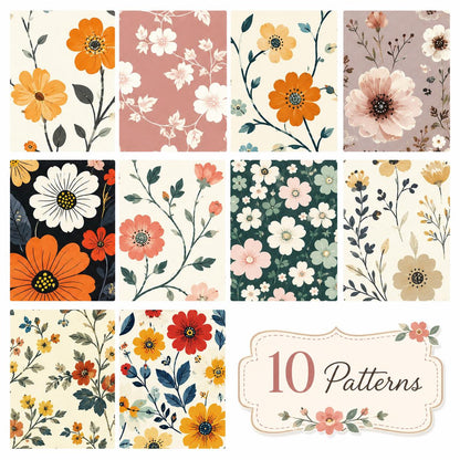 10pcs Vintage Floral Pattern Jelly Roll Fabric Strips 2.5X19.7inch Pre-Cut 100% Polyester For Patchwork Quilts, Table Runners, Placemats, Tote Bags, Storage Pouches, Makeup Bags, Coasters, Quilt Blocks & Binding