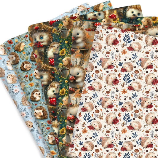 1Pc hedgehog series Quilting Fabric-17.7x19.68inch(45x50cm) Polyester Craft Fabrics DIY Handmade Precut For Patchwork Craft
