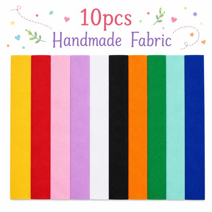 10pcs/Set, Making 10 Images 1pc Each, Each Size: 2.48*19.69inch Plain Solid Pattern Sliced Fabric Set Style Combination, Polyester Jelly Roll Fabric Strips, Pre-Cut Quilting Squares, for Quilting DIY, Handicrafts And Sewing, Blankets, Rugs