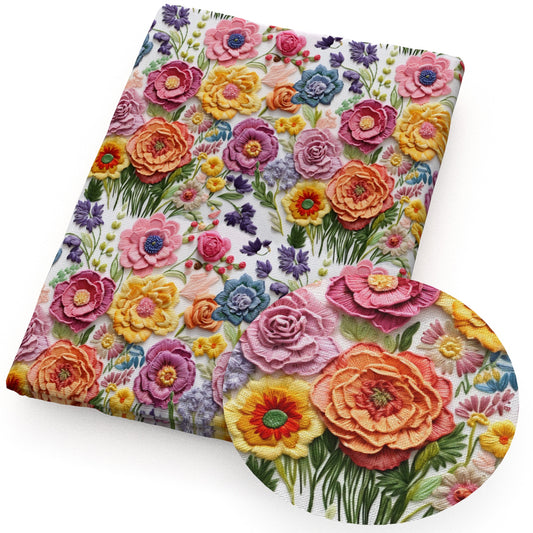 imitation embroidery series flowerfloral fabric