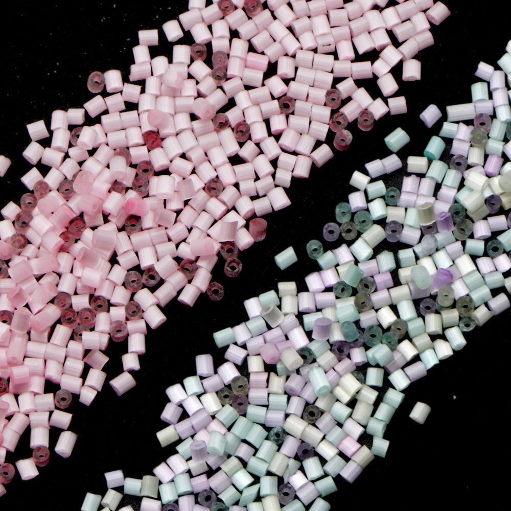 10g/pack H/0 Cylinder Miyuki Seed Beads Plain Solid Color Loose Spacer Acrylic Beads with Hole for Jewelry Making DIY Bracelet Necklace Chain Earrings Charm Bangle Decors Craft Accessorie