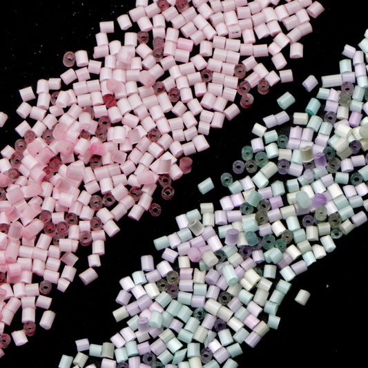 10g/pack H/0 Cylinder Miyuki Seed Beads Plain Solid Color Loose Spacer Acrylic Beads with Hole for Jewelry Making DIY Bracelet Necklace Chain Earrings Charm Bangle Decors Craft Accessorie