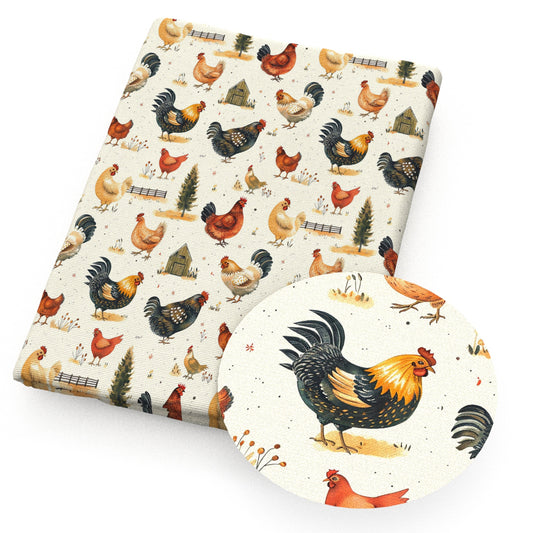 turkey chicken flowerfloral fabric
