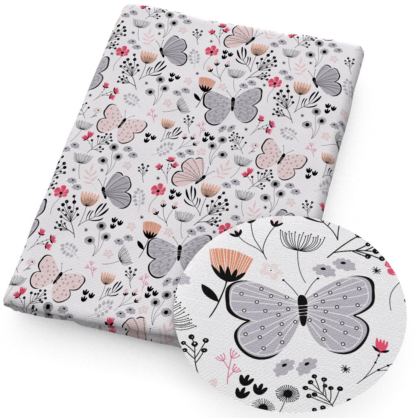 flowerfloral butterfly fabric