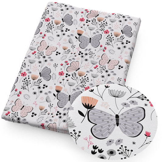 flowerfloral butterfly fabric