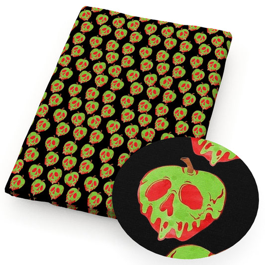 halloween skull ghost skeleton bones apple fabric