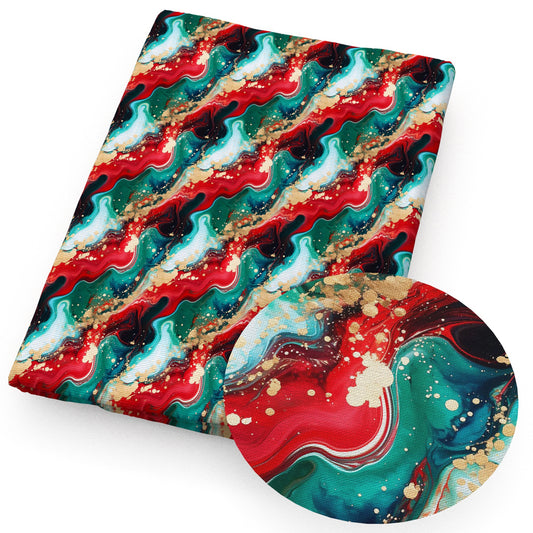 christmas day paint splatter fabric