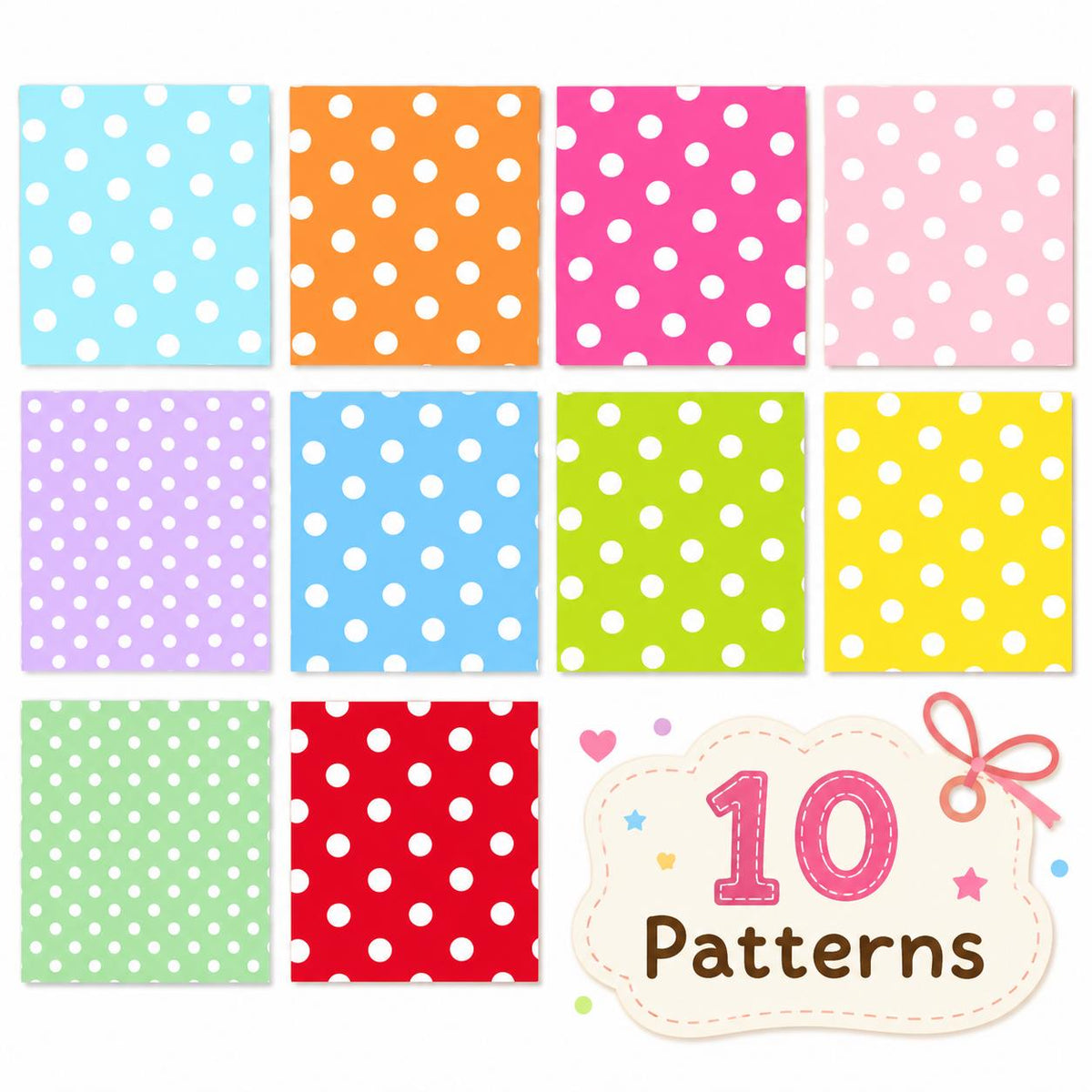 10pcs Vintage Dot Pattern Purple Jelly Roll Fabric Strips 2.5X19.7inch Pre-cut 100% Polyester for Patchwork Quilts, Table Runners, Placemats, Tote Bags, Storage Pouches, Makeup Bags, Coasters, Quilt Blocks & Binding Multi-color