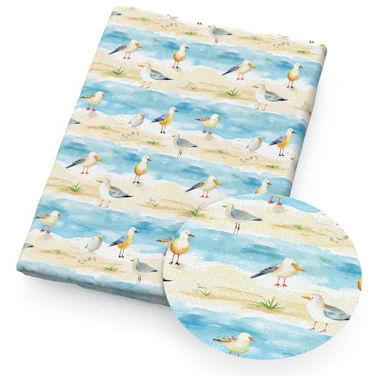 bird grass ocean series fabric