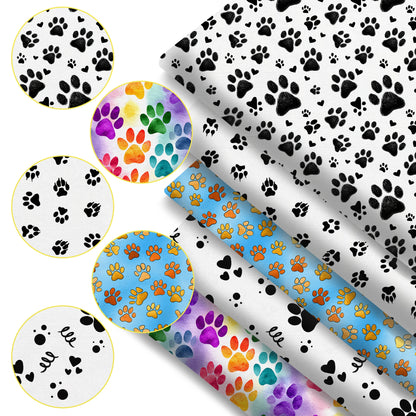 5Pc/set 7.87x7.87inch/19.68x17.7inch footprint series Precut Quilting Fabric Fat Quarter Fabric Bundle