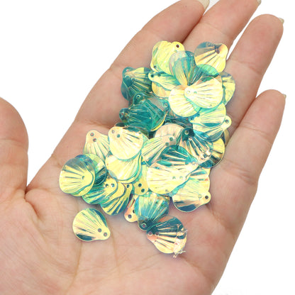20g/pack Golden Light Transparent Fish Scale Shell Sequins,Vibrant Laser Double Hole Eye Makeup Flakes,Charms for Jewelry Making, Earring, Stage, Party, Makeup, Home Decors, DIY, Dress, Scrapbook, Shoes, Photoframe Accessories and Handmade Supplies