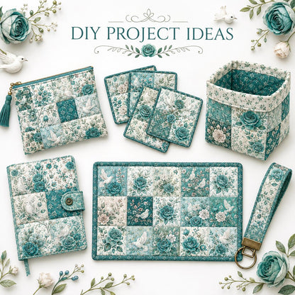 10Pc/Set Flower Green Series Fat Quarter Fabric, Pre-Cut Square Fabric Assort, Fabric Set, Craft Fabric, Handmade DIY Patchwork Fabric,Home Quilting Sewing Fabric, Packaging Fabric, Scrapbooking Craft Hobbyist