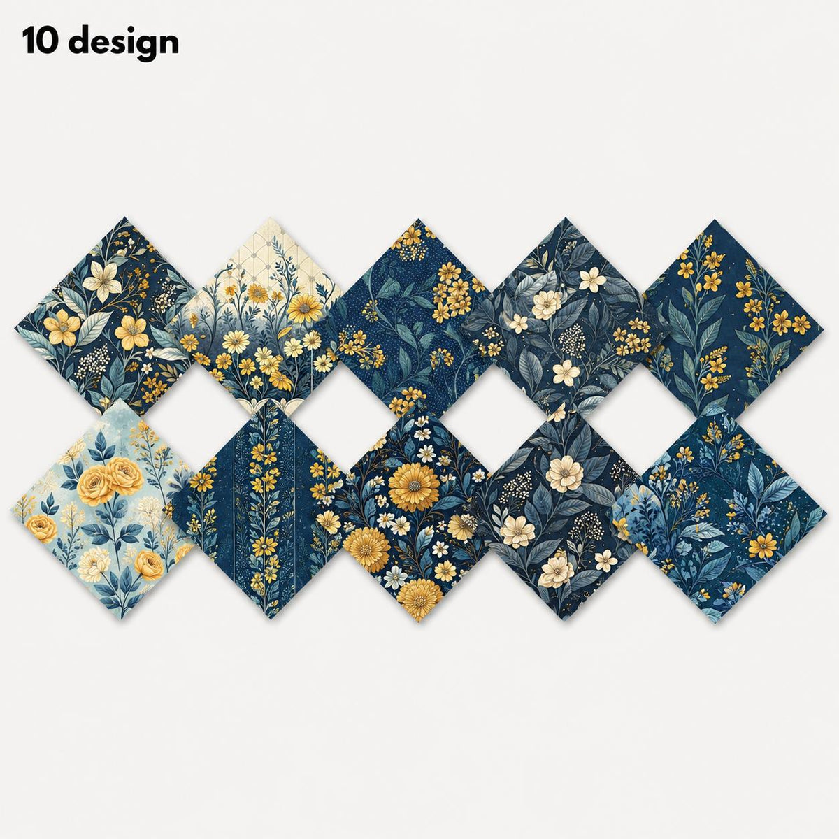 10Pc/Set Flower Series Fat Quarter Fabric, Pre-Cut Square Fabric Assort, Fabric Set, Craft Fabric, Handmade DIY Patchwork Fabric,Home Quilting Sewing Fabric, Packaging Fabric, Scrapbooking Craft Hobbyist