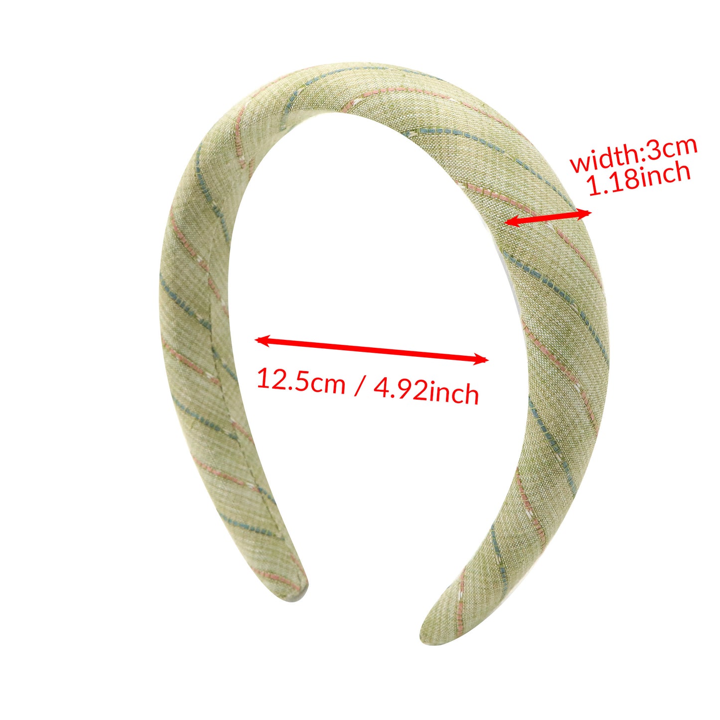 cotton jacquard line gradient retro checkered high cranial hairband