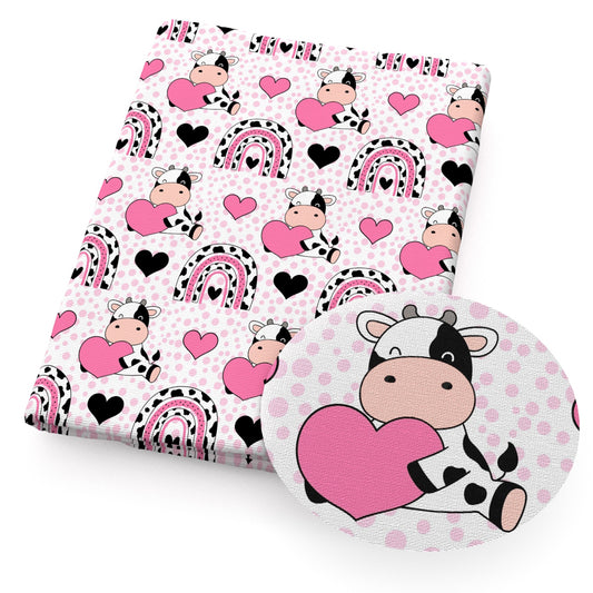 cowrainbow valentine's dayheart love fabric