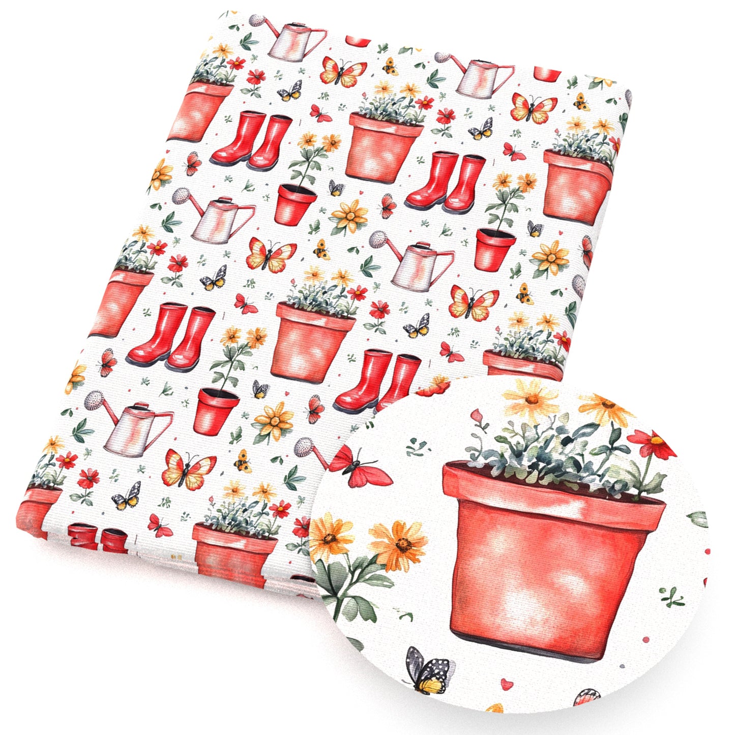 flowerfloral butterfly bee boots fabric