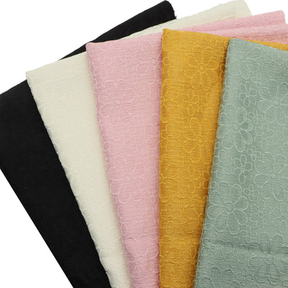 1Pc solid flower Jacquard Fabric - 62.99x19.68inch(160x50cm) Pre-cut Fabric,Perfect for DIY Sewing,Bags,Party Decor, Tablecloths, Gift Wrapping,Cushions & Furniture Covers