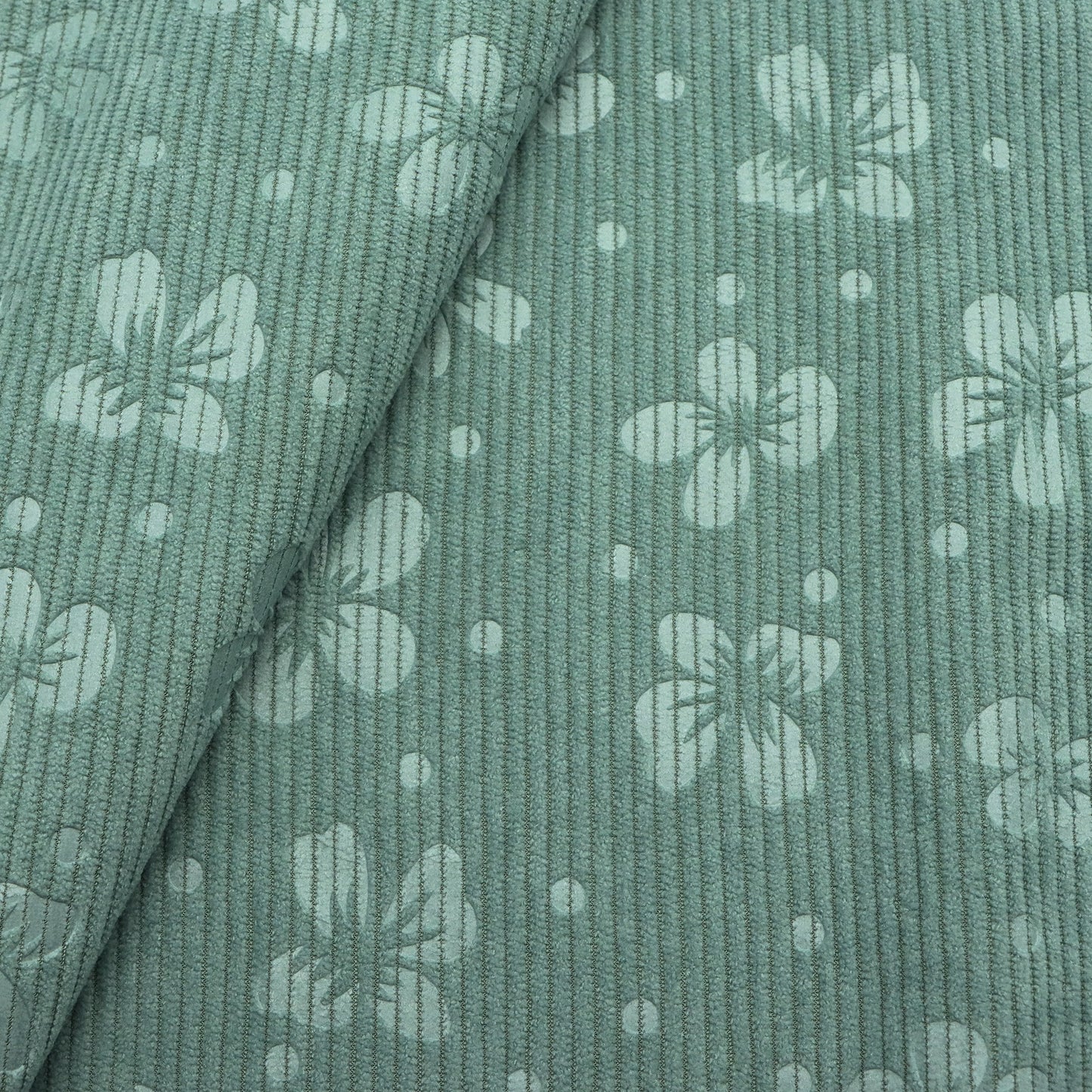 Flower Corduroy Polyester Velvet Fabric,19.68X59inch, Pre-Cut Quilting Material for DIY Wallet Crafts DIY Craft For Small Bags, Cushions, Wallets, Toys, Coin Purses Patchwork, Handmade Doll Breathable