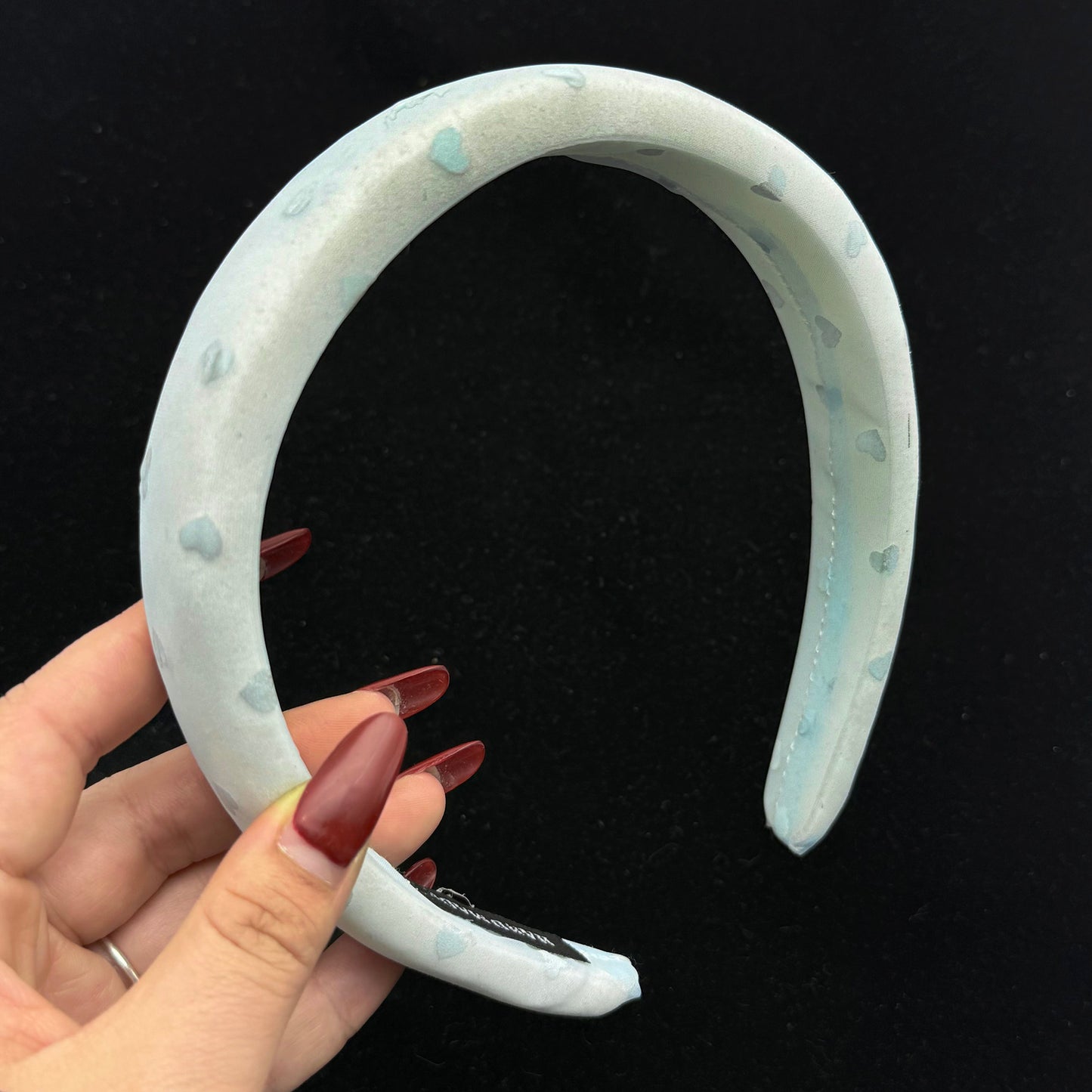offset printing heart organza high cranial hairband