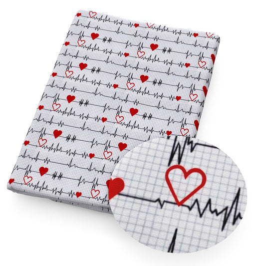 heart love geometric fabric