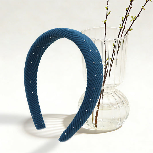 Luxury Corduroy Rhinestone Sponge Headband