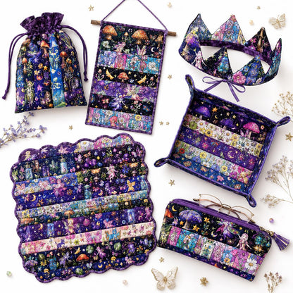 10pcs Vintage Moon Cat Bottle Night Pattern Jelly Roll Fabric Strips 2.5X19.7inch Pre-cut 100% Polyester for Patchwork Quilts, Table Runners, Placemats, Tote Bags, Storage Pouches, Makeup Bags, Coasters, Quilt Blocks & Binding Halloween Gift
