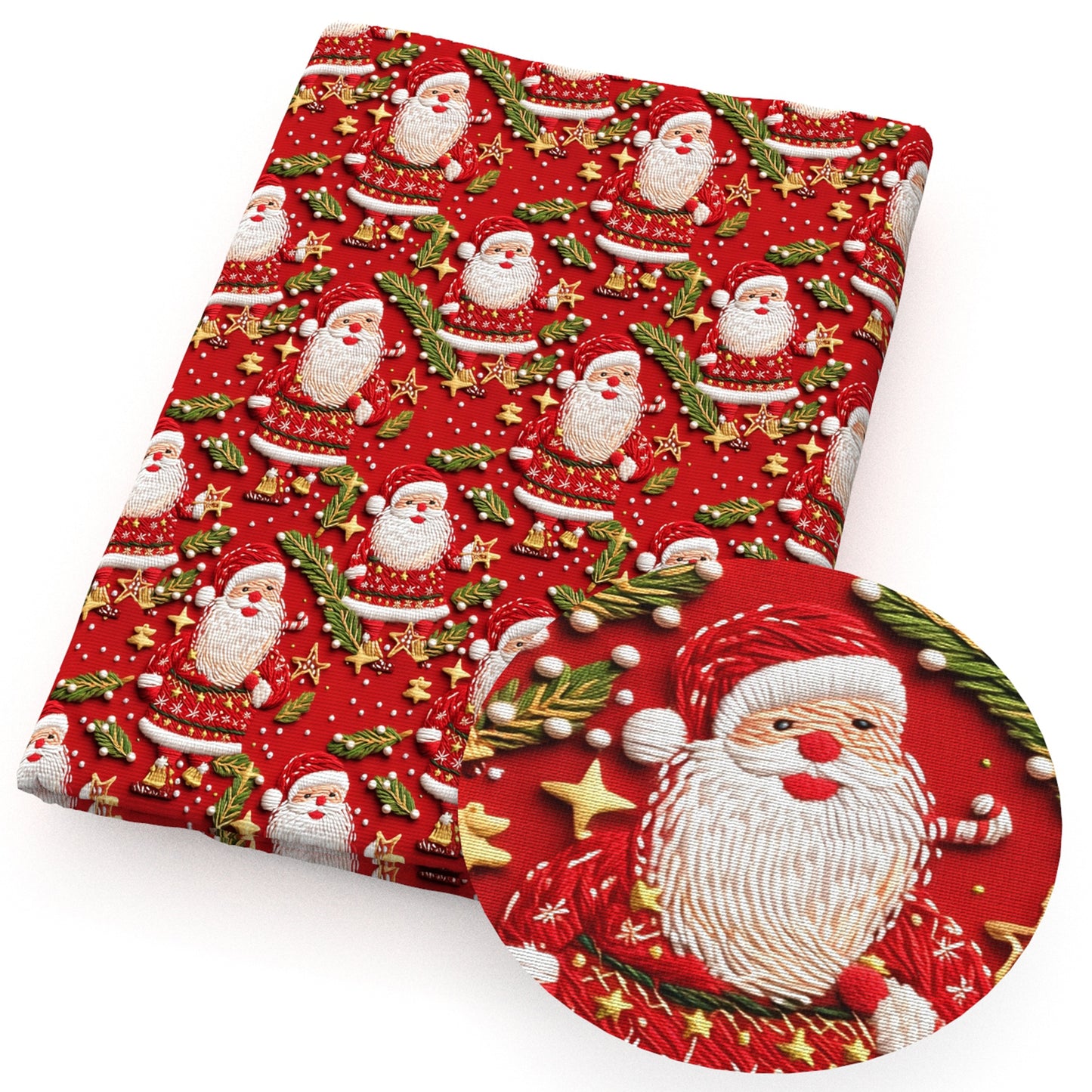 imitation embroidery series christmas day fabric