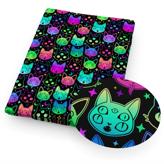 halloween cat star starfish moon fabric