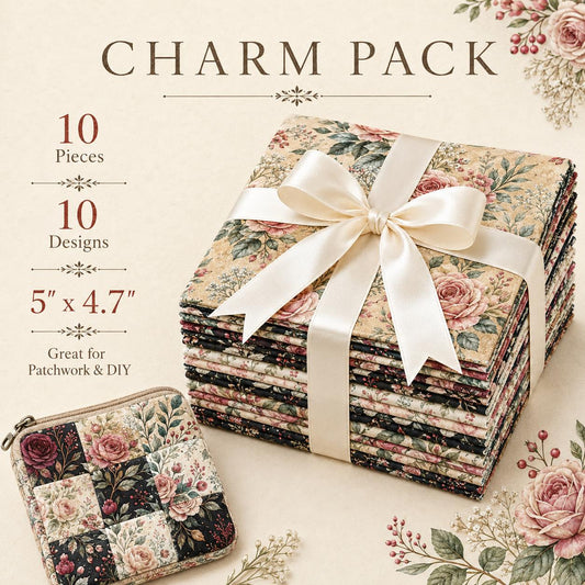 10Pc/Set Flower Series Fat Quarter Fabric, Pre-Cut Square Fabric Assort, Fabric Set, Craft Fabric, Handmade DIY Patchwork Fabric,Home Quilting Sewing Fabric, Packaging Fabric, Scrapbooking Craft Hobbyist