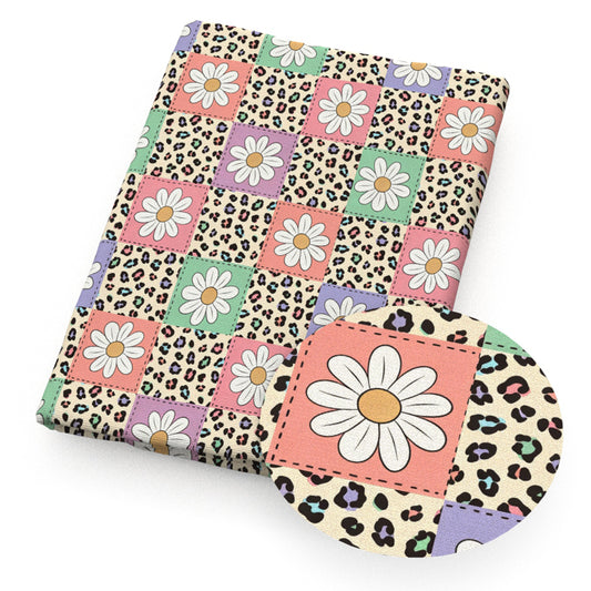daisy leopard cheetah plaid grid fabric