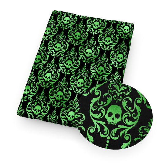 skull ghost skeleton bones halloween flowerfloral fabric