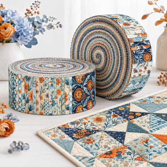 10pcs Vintage Floral Theme Jelly Roll Fabric Strips 2.5X19.7inch Pre-Cut 100% Polyester For Patchwork Quilts, Table Runners, Placemats, Tote Bags, Storage Pouches, Makeup Bags, Coasters, Quilt Blocks & Binding For Mother's Day