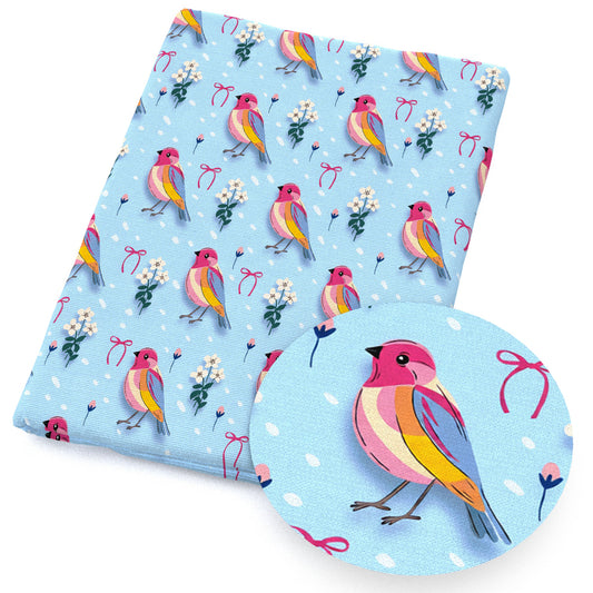 flowerfloral bird bowknotbows fabric