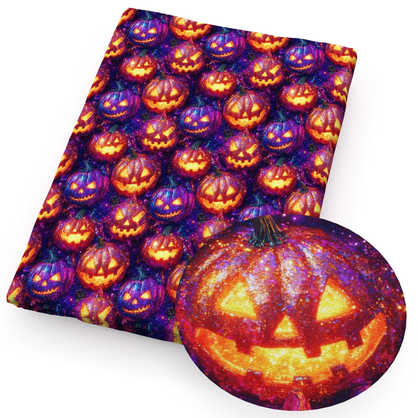 imitation embroidery series pumpkin halloween fabric