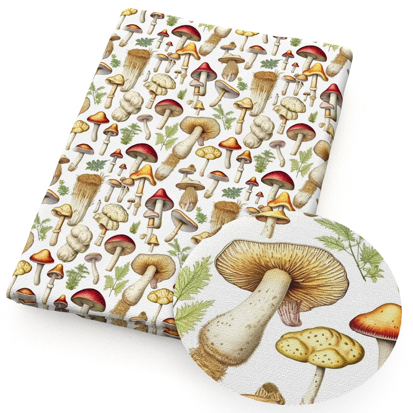 mushroom leaf leaves tree fabric
