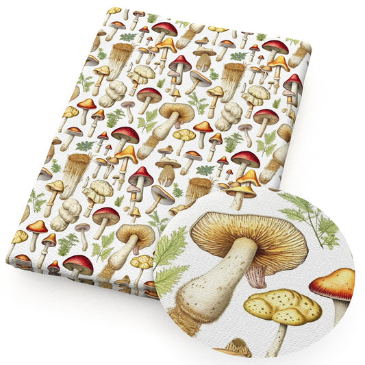 mushroom leaf leaves tree fabric