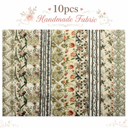 10pcs Vintage Floral Pattern Jelly Roll Fabric Strips 2.5X19.7inch Pre-Cut 100% Polyester For Patchwork Quilts, Table Runners, Placemats, Tote Bags, Storage Pouches, Makeup Bags, Coasters, Quilt Blocks & Binding