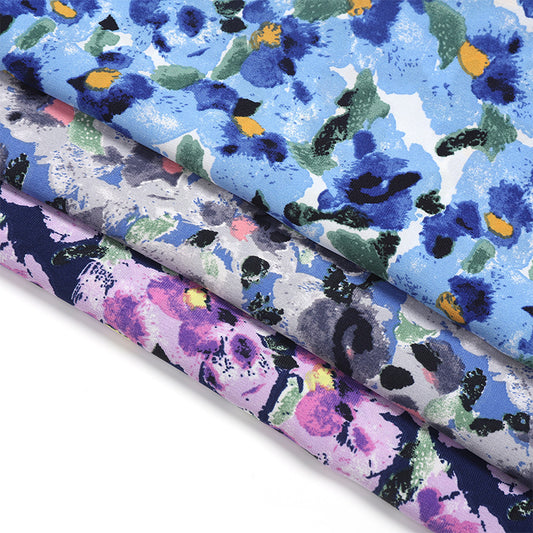 1pc Chinese Style Floral Print Polyester Fabric, 59.06x19.68 inch Precut with Intricate Flower Design, Perfect for DIY Dance Outfits, Party Decorations, and Craft Projects, Hair Ties, Quilting & Sewing, Patchwork, Backdrop Fabric | Floral Pattern