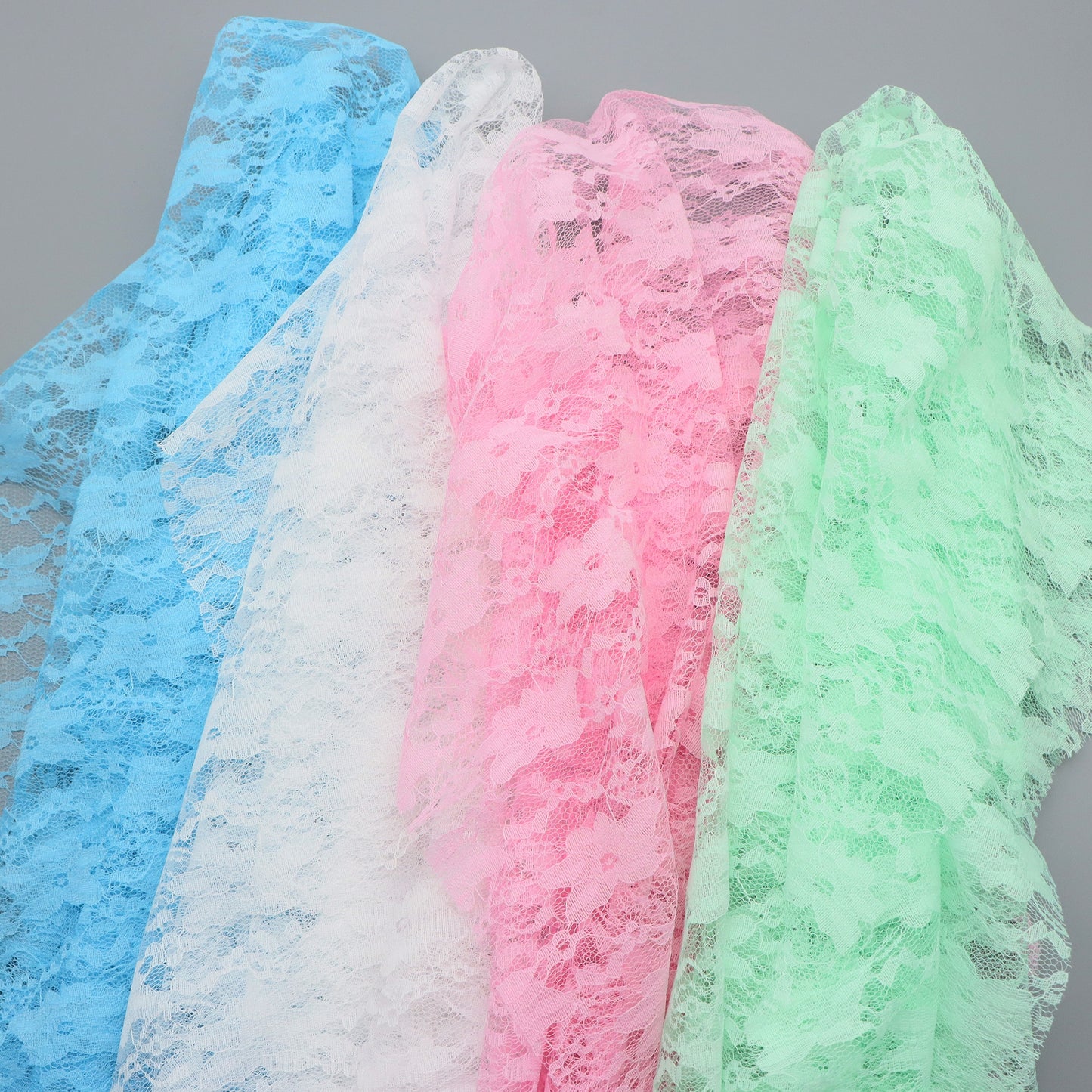 1Pc solid flower Printed Premium Lace Fabric - 59x19.68inch(150x50cm) Pre-cut Fabric,Perfect for DIY Sewing,Bags,Party Decor, Tablecloths, Gift Wrapping,Cushions & Furniture Covers