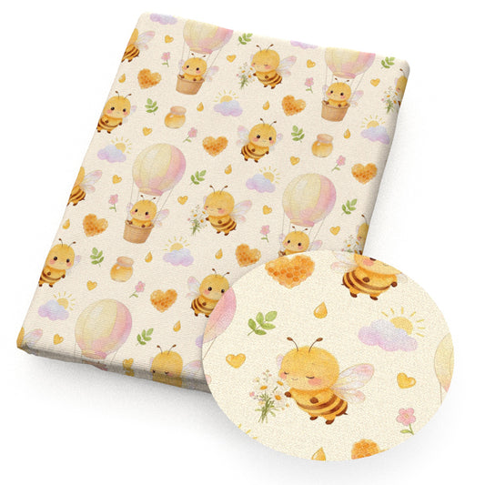 honey bee fire balloon fabric