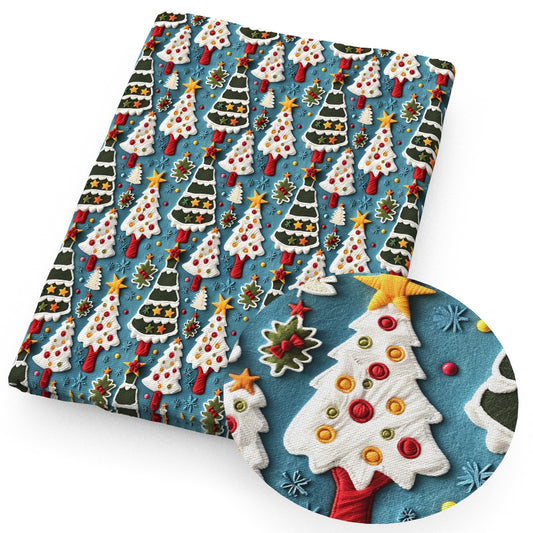 imitation embroidery serieschristmas tree fabric