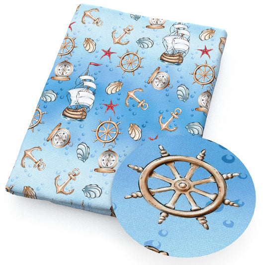 sailor anchor ship star starfish fabric