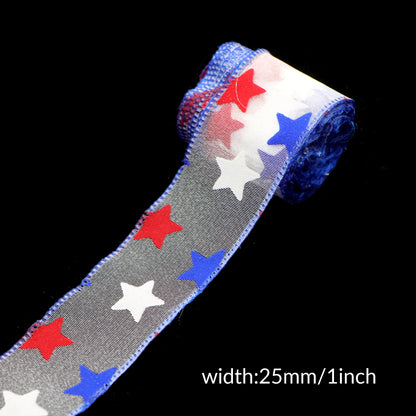 4th of July organza ribbon