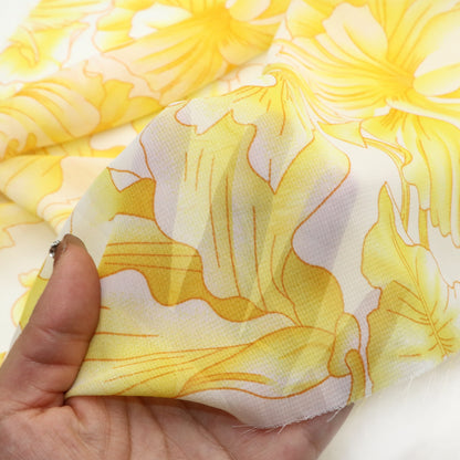 1Pc flower Chiffon Fabric - 58.27x19.68inch(148x50cm) Pre-cut Fabric,Perfect for DIY Sewing,Bags,Party Decor, Tablecloths, Gift Wrapping,Cushions & Furniture Covers