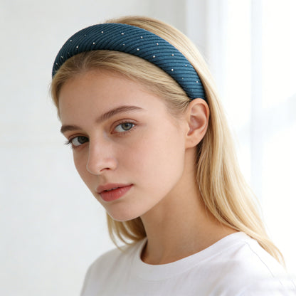 Luxury Corduroy Rhinestone Sponge Headband