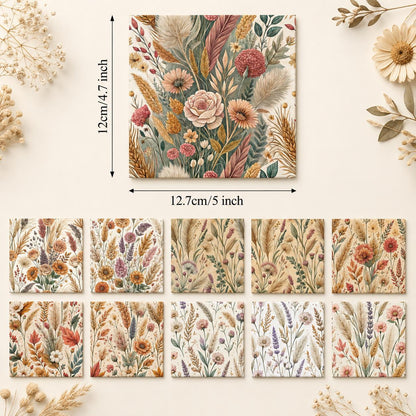 10Pc/Set Flower Series Lavender Maple Leaf Fat Quarter Fabric, Pre-Cut Square Fabric Assort, Fabric Set, Craft Fabric, Handmade DIY Patchwork Fabric,Home Quilting Sewing Fabric, Packaging Fabric, Scrapbooking Craft Hobbyist