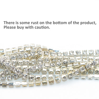 1Meter Sparkling Rhinestone Chain Beads Rhinestone Chain - Jewelry Making Chains for DIY Craft, Shoe, Clothing, Mobile Phone Case Decoration